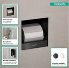 Hansgrohe 56065800 Xtrastoris Wall Mounted Toilet Paper Holder Brushed Stainless