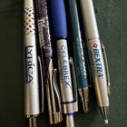 B34 Vintage Pharmaceutical Drug Rep Pens A Lot Of 5 Metal