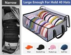 Hat Organizer For Baseball Caps Large Fits Up To 40 Caps Grey Storage Closet