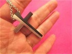 Vintage Black Silver Steel Cross
