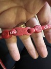 Phiten Red Aqua Titanium Sports Necklace 25    White Logo Athletic