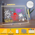Mountcli 14x10 Led Note Board With Colors  7 Modes Glowing Acrylic Dry Erase    