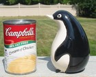 Vintage Emperor Penguin Flour Shaker Figurine Ceramic Pottery Hand Painted Old