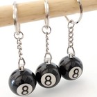 8 Ball Pool Keychain Billiards Charm Pendant Resin Key Ring Gift