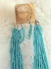Costume Fashion Jewelry Beaded Chain Necklace  earrings Set Silver Gold Cross