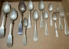 12 Piece Vintage Silver Plate   Nickel Plate Silverware- 10 Spoons   2 Forks