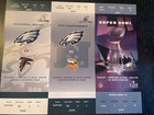 Set Of Two Phila Eagles Commemorative Tickets 2017 Nfc Champ  2018 Super Bowl