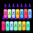 Fluorescent Tattoo Ink Set - 14 Glow-in-the-dark Colors For Professionals  1oz E