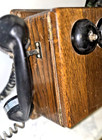 Antique Bell System Western Electric Telephone Oak Box 533a Hand Crank