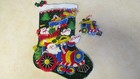 Christmas Stocking Felt Hand Stitched Choo Choo Santa Finished Trains