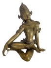 Antique 19th Century Bronze Indra Sculpture From Nepalese