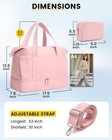 Vorspack 30l Duffle Bag For Women With Shoe Compartment Toiletry Bag  Pink      