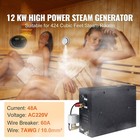 12kw Steam Generator Sauna Bath Home Spa Shower W controller Self Draining