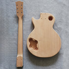 Diystd Electric Flat Lp Guitar Kit Set Single Cutway Hh Pickup 2pcs Mahogay Body
