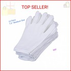 12 Pairs White Cotton Gloves 7 5  Medium Size cst  Film  Coins  Cd dvd  Handling