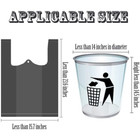 100 Pcs 4 Gallon Trash Bags Kitchen Trash Bags Small Garbage Rubbish Bags 5 Roll