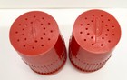 Vintage Mid Century Modern Mcm Salt Pepper Shakers Red Plastic Camping Kitsch