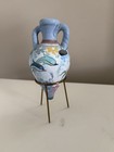 Vintage Minoan Greek Museum Copy Urn   Amphora Pottery Dolphins