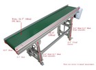 Techtongda 70 8x15 7in Inclined Wall Conveyor 4-20m min Speed Adjustable 110v