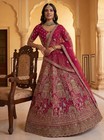 Royal Gadhwal Silk Peacock Embroidered Lehenga Choli Bridal Wedding Wear