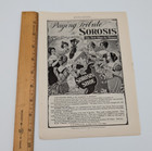 Antique Paying Tribute To Sorosis Shoe Print Ad Woman Surround Shoe Fashion