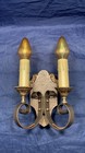 Beautiful Wired Pair Riddle Co  Sconces Double Candle Fixtures 35c