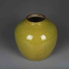 7    China Antique Old Late Qing Dynasty Folk Kilns Yellow Glaze Pot