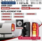Hecasa Pair Tail Lights Halogen W bulbs Compatible With 2005-2021 Nissan Frontie