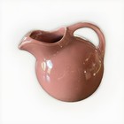 Vtg 40s-50 Homer Laughlin  harlequin  Rose 8  Ball Jug Water Pitcher Ice Lip