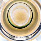 Libera Blown Art Glass Vase Czech Heavy Yellow Blue Green Modern Deco 7 5  Tall