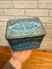 Vintage 1920s Edgeworth Tobacco Can Extra High Grade Plug Slice Tin Smoking