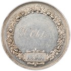 Germany 1877 Leer Horticultural Society Silver Medal - Engraved W  Ohle