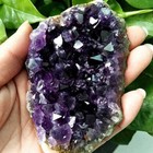Natural Quartz Amethyst Cluster Crystal Geode Druzy Chakra Healing Ore Specimens