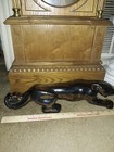 Antique Ceramic Large Bronze Prowling Panther