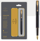 Parker Frontier Matte Black Fountain Pen Gold Trim  pack Of 1 