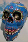 Mexican Folk Art Day Of The Dead Sugar Skull 7  Tall Styrofoam W Rhinestones     