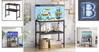 Sturdy 20 Gallon Fish Tank Stand With Multi-purpose Use   Elegant Black Finish