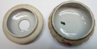 Vintage Hand Painted Porcelain Round Unmarked Hair Receiver - Floral Design