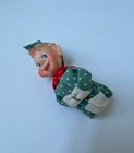 Vintage Christmas Knee Hugger Elf Pixie Green   Red Polka Dot Outfit