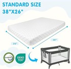 Pack N Play Mattress - Dual-sided Cooling Memory Foam  Water-resistant 