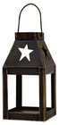 New -- Primitive Star Mini Lantern Tea Light Holder - 5  Metal Ornament