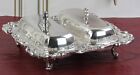 Vintage Silverplate Poole Silver Company  405 Ornate Double Butter Dish