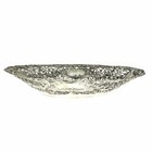 Huge Antique German 800 Silver Pierced Oval Bowl  C 1900  Decorated  866gr 