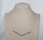 Silpada Sterling Silver Hammered Chevron Bar  apex  Adjustable Necklace N3437