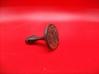 Antique 19th Century Brass  s  Banner Caduceus Letter Sealing Wax Seal Stamp