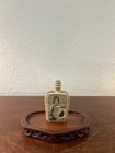 Antique Japanese Hand Carved Immortals Snuff Bottle  Signed  19 Century