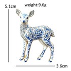 Christmas Reindeer Brooch Holiday Deer Pin Rhinestone Gold Tone Fall Jewelry Gif