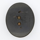 Antique Victorian Vulcanite Bacchus Plaque Cameo Relief Mourning Jewelry 1880s