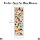 Joiedomi 2 x6  Washable Hallway Runner Rug - Soft Beige Boho Floral  Non-slip
