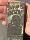 Vtg 7  5lb Lead Printers Block Sing Out For Falstaff Letterpress Printers Block